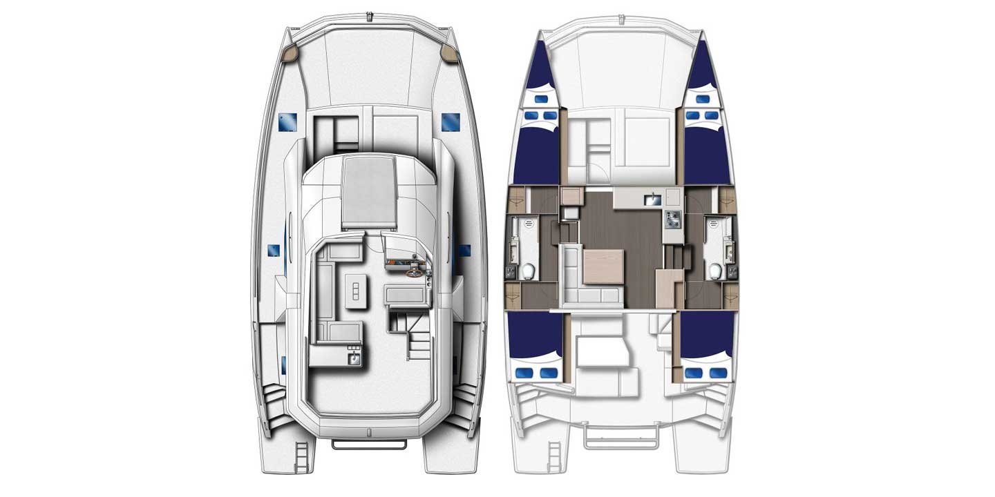 catamaran deck plans